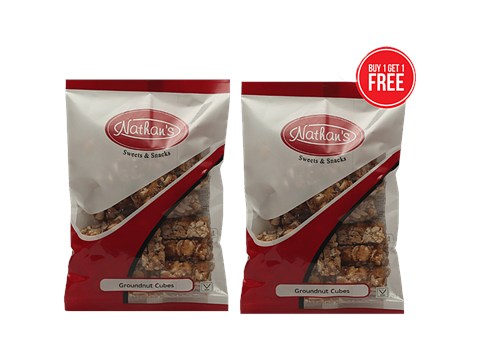 Nathan's Groundnut Cubes  - Traditional Snack, Rich In Iron, Calcium, 100 g