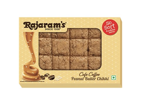 Rajaram's Peanut Butter Chikki - Cafe Coffee, Protein-Rich, Ready To Eat, 100 g
