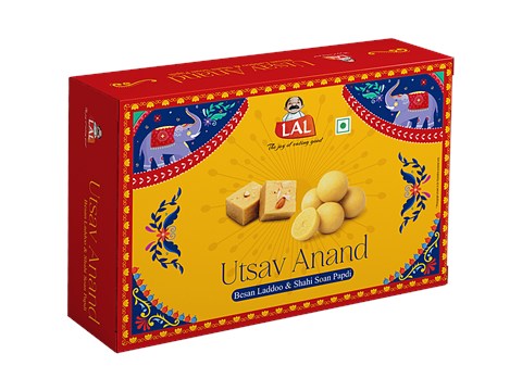 Lal Utsav Anand Besan Laddoo & Shahi Soan Papdi, 400 g