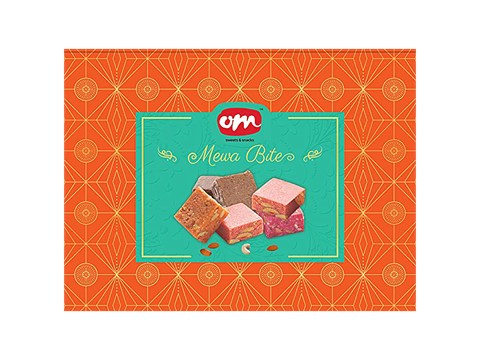 Om sweets & snacks Mewa Bite - Assorted Sweets, Perfect For Gifting, 500 g