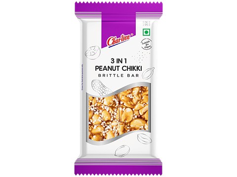 Charliee Brittle Bar/3 In 1 Peanut Chikki, 100 g