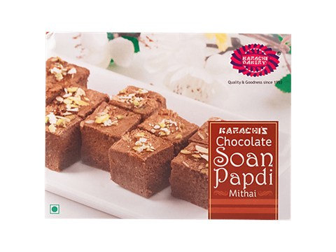 Karachi Bakery Chocolate Soan Papdi Mithai - Authentic, Rich, Traditional Sweet, 200 g