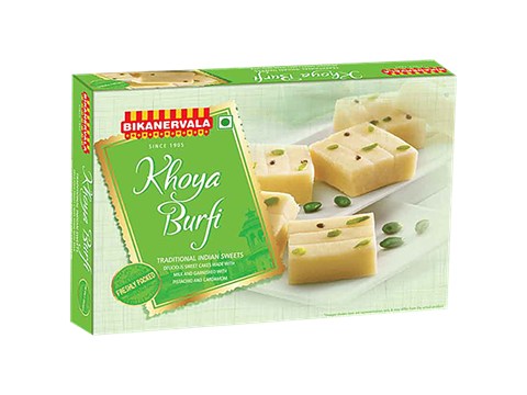 Bikanervala Khoya Burfi - Traditional Indian Sweets, Freshly Packed, 400 g