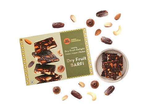 GO DESi Dry Fruits Barfi, 200 g