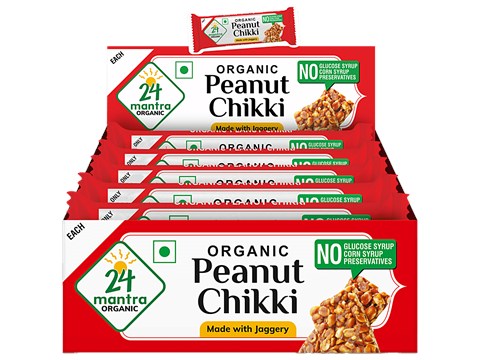 24 Mantra Organic Peanut Chikki, 180 g
