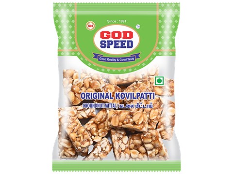 God Speed Original Kovilpatti Groundnut Mittai - Sweet, Crunchy, No Preservatives, 175 g