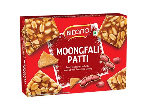 Bikano Moongfali Patti - Crunchy Brittle With Peanuts & Jaggery, Traditional Dessert, 300 g