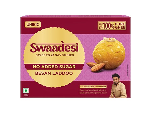 Unibic Swaadesi Besan Laddoo - No Added Sugar, 180 g