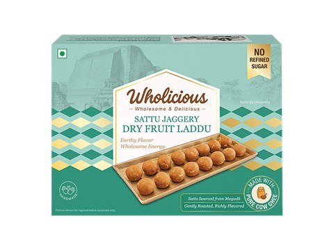 Wholicious Sattu Jaggery Dry Fruit Laddu, 200 g