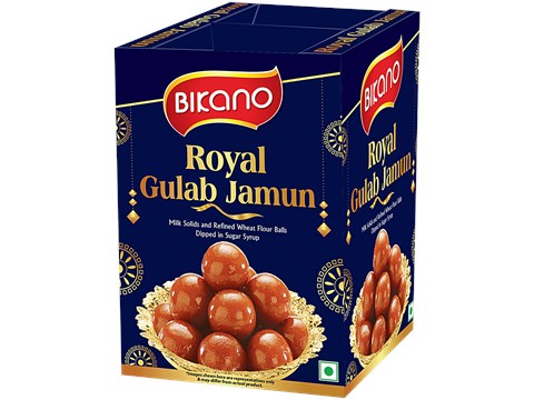 Bikano Royal Gulab Jamun Dipped In Sugar Syrup, 1 kg