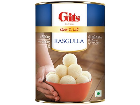 Gits Rasgulla - Made With Chenna, 8 pcs