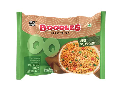 Boodles Ready To Eat Noodles - Veg Flavour, Rich In Iron & Calcium, Soup Base, 50 g