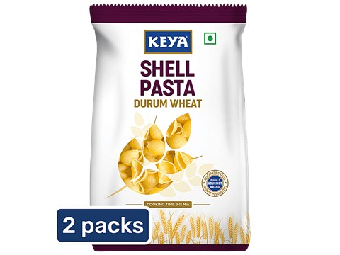 Keya Shell Pasta - Durum Wheat Semolina, 2 x 400 g