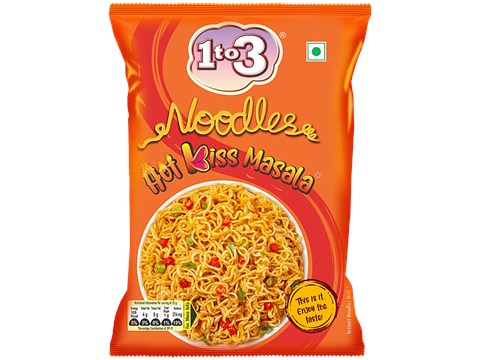 1to3 Noodles Hot Kiss Masala Noodles, 60 g