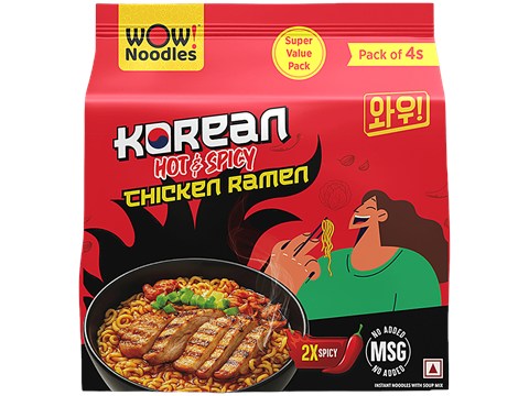 Wow! Noodles Korean Hot & Spicy Chicken Ramen, 288 g