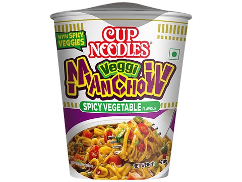 Nissin Veggi Manchow Cup Noodles, 70 g