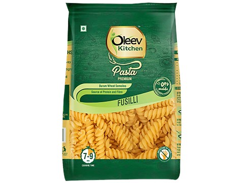 Oleev Kitchen Premium Fusilli Pasta - No Maida, Rich In Protein & Fibre, 400 g