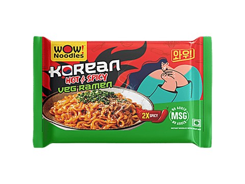 Wow! Noodles Korean Hot & Spicy Veg Ramen, 72 g