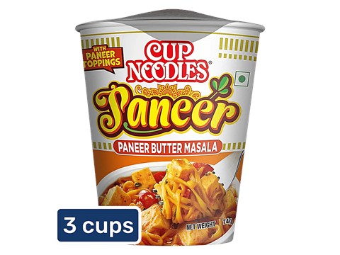 Nissin Cup Noodles - Paneer Butter Masala, 3x70 g