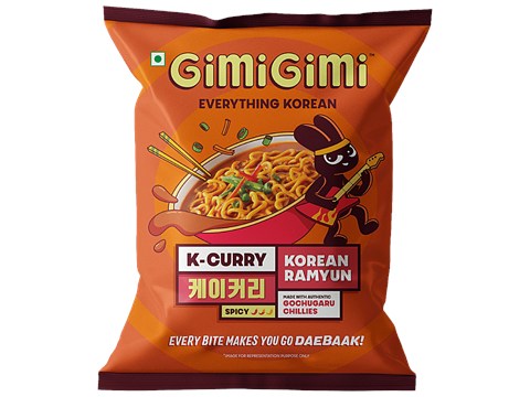 GimiGimi K - Curry Spicy Korean Ramyun, 140 g