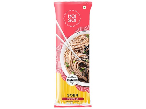 Moi Soi Soba Noodles With 70% Buckwheat Flour & 30% Whole Wheat - Natural, No Maida, 150 g