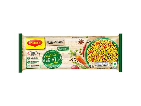 Maggi Nutri-Licious Masala Veg Atta Instant Noodles, 435 g