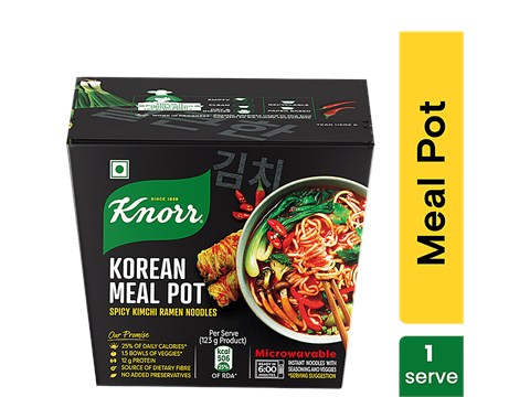 Knorr Korean Meal Pot - Spicy Kimchi Ramen Noodles, 123 g