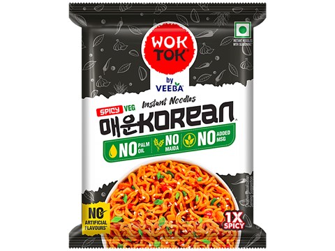 Wok Tok by Veeba Spicy Veg Korean Instant Noodles, 66 g