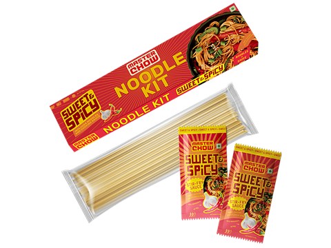 MasterChow Sweet & Spicy Noodle Kit - All-In-One Meal Kit, Sauce With Hakka Noodles, 210 g