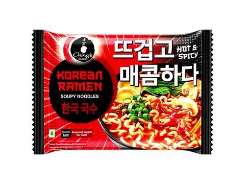 Ching's Secret Hot & Spicy Korean Ramen Soupy Noodles, 112 g
