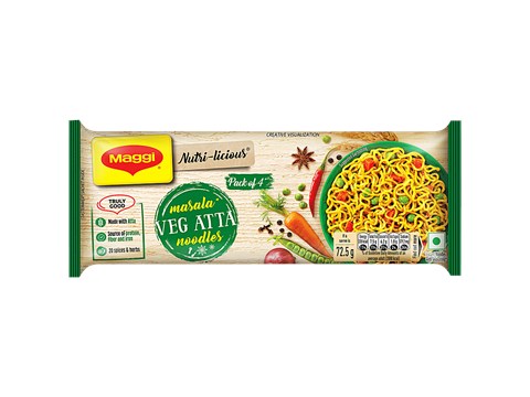 Maggi Nutri-Licious Masala Veg Atta Instant Noodles, 290 g