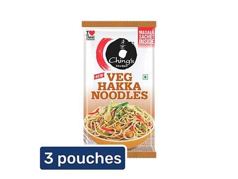 Ching's Secret Veg HakkaNoodlesWith Masala, 3x140 g