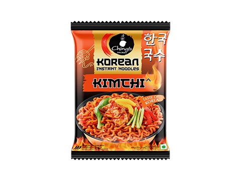 Ching's Secret Korean Kimchi Instant Noodles With Seasoning, 80 g
