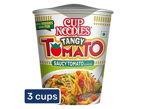 Nissin Cup Noodles - Tangy Tomato, 3x70 g