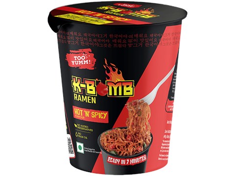 Too Yumm! K-Bomb Ramen Hot 'N' Spicy Instant Noodles, 70 g