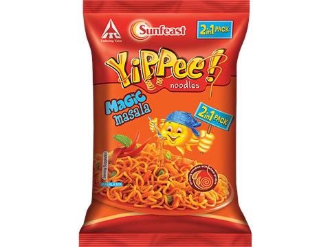 Sunfeast YiPPee! YiPPee! Magic Masala InstantNoodlesWith Added Veggies, 136 g
