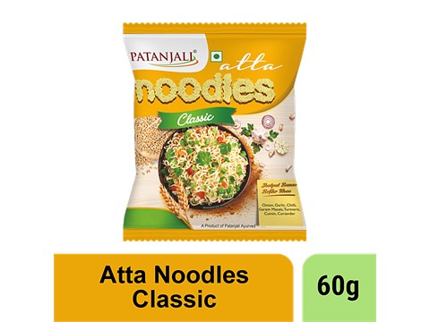 Patanjali Atta Noodles - Classic, 60 g