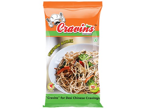 Cravins Vegetarian Hakka Noodles - Low Fat, No Added Preservatives, 200 g