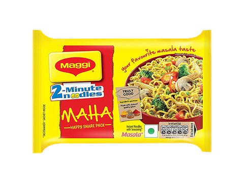 Maggi Maha 2-Minute Masala Noodles - Happy Share Pack, Goodness Of Iron, 90 g