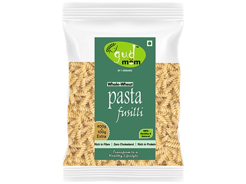 Gudmom Whole Wheat Pasta Fusilli, 500 g