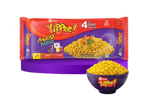 Sunfeast YiPPee! Magic Mood Masala Instant Noodles - 4 In 1 Pack, 280 g