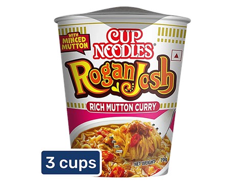 Nissin Cup Noodles - Rogan Josh, 3x70 g