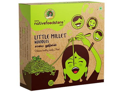 Nativefoodstore Samai/Little Millet Noodles - Delicious, Healthy, Family Meal, Helps In Digestion, 210 g
