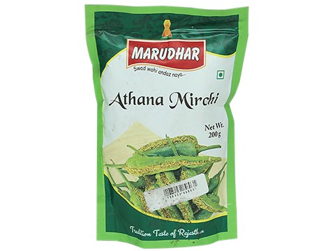Marudhar Pickle - Athana Mirchi-Green, 200 g