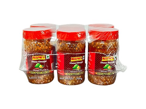 Nilon's Assorted Pickle Combo - Mango, Mixed, Lime & Chilli, 300 g