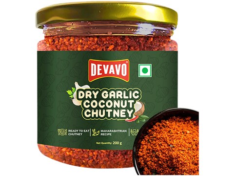 Devavo Dry Garlic Coconut Chutney, 200 g