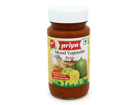 Priya Pickle - Mixed Vegetable Without Garlic, 300 g