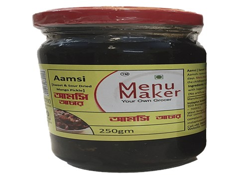 Menu Maker Aamsi - Sweet & Sour Dried Mango Pickle, 250 g