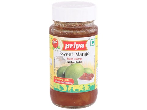 Priya Chutney - Sweet Mango Sliced Without Garlic, 340 g