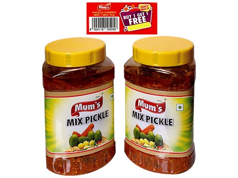 Mum's Mixed Pickle Combo For Indian Meals, 1 kg
